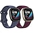 preiswerte Uhrenarmbänder für Fitbit-2 Stücke Smartwatch-Band Kompatibel mit Fitbit Versa 4 / Sense 2 / Versa 3 / Sense Silikon Smartwatch Gurt Verstellbar Elasthan Atmungsaktiv Sportband Ersatz Armband