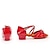 preiswerte Tanzschuhe für Kinder-Mädchen Schuhe für den lateinamerikanischen Tanz Tanzschuhe Leistung Innen Praxis Einfacher Stil Weichere Einlegesohle Starke Ferse Schnalle Weiß Rot