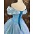 cheap Movie &amp; TV Theme Costumes-Princess Cinderella Bride Dress Cosplay Costume Women&#039;s Movie Cosplay Vacation Dress Blue Dress Christmas Halloween New Year Organza Satin