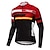 cheap Cycling Jerseys-21Grams® Men&#039;s Cycling Jersey Long Sleeve Mountain Bike MTB Road Bike Cycling Graphic Color Block Jersey Shirt Black UV Resistant Warm Breathable Sports Clothing Apparel / Stretchy / Athleisure