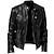 cheap Men&#039;s Jackets &amp; Coats-Men&#039;s Faux Leather Jacket Biker Jacket Motorcycle Jacket Daily Wear Thermal Warm Rain Waterproof Autumn / Fall Faux Leather Black Brown Jacket
