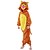 baratos Pijamas Kigurumi-Crianças Pijamas Kigurumi Tiger Animal Pijamas Macacão Flanela Tosão Laranja Cosplay Para Meninos e meninas Pijamas Animais desenho animado Festival / Celebração Fantasias / Collant / Pijama Macacão