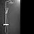 cheap Outdoor Shower Fixtures-Shower Faucet,Rainfall Shower Head System / Thermostatic Mixer valve Set - Handshower Included pullout Rainfall Shower Contemporary Electroplated Mount Outside Ceramic Valve Bath Shower Mixer Taps