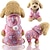 baratos Macacão-pijamas de pelúcia para cachorro para clima frio roupas de 4 patas para cachorro gato filhote de cachorro elástico gatinho macacão com botões quente macio pet macacão casaco de inverno