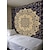 זול שטיח בוהו-מנדלה בוהמי קיר שטיח קיר תפאורה שמיכת וילון תלוי סלון חדר שינה בבית קישוט מעונות בוהו היפי פסיכדלי פרח פרח לוטוס הודי
