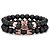 cheap Bracelets-4 pcs 8mm crown king charm beads bracelet for men women natural black matte onyx stone beads father&#039;s day gift, 7.5&quot;