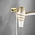 abordables Étagères de salle de bains-support de sèche-cheveux matériau en laiton contemporain étagère de salle de bain nouveau design mural doré 1 pc