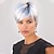 abordables peluca vieja-pelucas grises para mujer peluca sintética peluca recta natural con flequillo pelucas cortas
