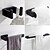 abordables Kits accessoires de salles de bains-accessoire de salle de bain porte-papier hygiénique / patère et porte-serviette unique de salle de bain nouveau design en acier inoxydable mural noir mat