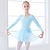 Χαμηλού Κόστους Ρούχα για μπαλέτο-φόρεμα μπαλέτου που αναπνέει φιόγκος(οι) Ruching split joint απόδοση προπόνησης κοριτσιών με μακριά μανίκια ψηλό spandex