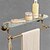 cheap Shower Caddy-Multifunction Towel Rack with Glass Shelf for Bathroom Decor Wall Mounted Matte Brass 1pc