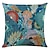 cheap Floral &amp; Plants Style-Set of 4 Colorful Sea World Square Decorative Throw Pillow Cases Sofa Cushion Covers Faux Linen Cushion for Sofa Couch Bed Chair