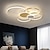 cheap Dimmable Ceiling Lights-2/4 Heads LED Ceiling Light Circle Shape Cluster Design Ceiling Lamp  Nordic Modern Simple Style  Living Room Home Luxury Bedroom Office Restaurant Lights ONLY DIMMABLE WITH REMOTE CONTROL