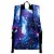 cheap Backpacks-Unisex Backpack School Bag Rucksack 3D Canvas 3D Print Galaxy Star Print Large Capacity Waterproof Zipper Daily Blue Black Purple Rainbow Red