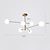billiga Ljuskronor-105 cm LED-taklampa nordisk stil klusterdesign moderna geometriska former enkel design hängande ljus metall sputnik guld svart galvaniserad 110-120v 220-240v