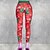 cheap Yoga Leggings &amp; Tights-Women&#039;s Yoga Pants Tummy Control Butt Lift Breathable High Waist Fitness Gym Workout Running Tights Leggings Bottoms Christmas White+Red Red / Green Light Green Winter Sports Activewear High
