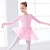 abordables Tenues de ballet-robe de ballet respirante nœud(s) ruché joint fendu entraînement des filles performance manches longues haute spandex