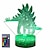 billiga Dekor och nattlampa-dinosaurie 3d nattlampa jurassic gåvor sänglampa för julhelgdag födelsedagspresenter för barn dinosauriefläkt med fjärrkontroll 16 färger som ändras 4 byter läge dim funktion
