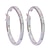 cheap Drop Earrings-white opal hoop earrings,women jewelry rhodium plated gemstone big hoop earrings 32mm