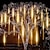 povoljno LED svjetla-padajuća kišna svjetla meteorska tuš svjetla božićna svjetla 30 cm 8 cijev 144 diode padajuća kap kiša ledenica žaruljice za božićna drvca ukras za Noć vještica blagdansko vjenčanje
