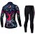 cheap Men&#039;s Clothing Sets-21Grams Women&#039;s Cycling Jersey with Tights Long Sleeve Mountain Bike MTB Road Bike Cycling Winter Black Graphic Patterned Bike Clothing Suit Fleece Polyester Fleece Lining 3D Pad Warm Breathable