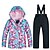 cheap Ski Wear-MUTUSNOW Girls&#039; Ski Jacket with Bib Pants Outdoor Autumn / Fall Thermal Warm Waterproof Windproof Breathable Clothing Suit for Skiing Hiking Snowboarding Winter Sports / Space Cotton / Fashion