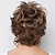 Недорогие старший парик-синтетический парик вьющиеся многослойные стрижки парик блондинка короткие светло-коричневые темно-коричневые серебристо-серые коричневые светлые синтетические волосы женский модный дизайн выделенные
