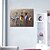 levne Abstraktní malby-Hang-malované olejomalba Ručně malované Horizontální Zvířata Populární umění Moderní Bez vnitřní rám / Válcované plátno
