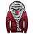 cheap Softshell, Fleece &amp; Hiking Jackets-men&#039;s full zip up fleece hooded hoodie sweatshirt winter warm coat heavyweight thicken jacket thermal zipper sweater (m, red)