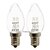 voordelige Ledlampkaarsen-2 stuks 1 W LED-kaarslampen 20 lm E12 C35 4 LED-kralen DIP LED Decoratief Warm wit Wit 110-240 V.