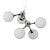 voordelige Kroonluchters-48 cm hanglamp cluster design kroonluchter zwart wit zilver metaal gegalvaniseerd geverfde afwerkingen modern 110-120v 220-240v