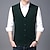 Χαμηλού Κόστους ανδρικό πουλόβερ ζακέτα-Ανδρικά Πουλόβερ γιλέκο Μαλλινη μπλουζα Ζακέτα Πλέκω Πλεκτό Συμπαγές Χρώμα Βαθύ V Βασικό Μαλακή Καθημερινά Σαββατοκύριακο Ρούχα Χειμώνας Φθινόπωρο Πράσινο του τριφυλλιού Κρασί M L XL