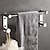billige Håndklædestænger-badeværelse hardware tilbehør håndklædestang i rustfrit stål med morgenkåbekrog multifunktions vægmonteret krom sølvfarvet 1 stk.
