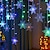 billiga LED-ljusslingor-3,5m 96leds jul snöflinga led fönster gardin fairy string lights 8 mode ip65 vattentät semester nyårsfest bröllop anslutbar wave ac110v 220v eu us plug