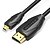 ieftine Cabluri HDMI-vention micro hdmi to hdmi cable male to male cable 1m 3d 1080p 1.4 version for tablet camera micro mini hdmi cable