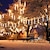 billiga LED-ljusslingor-4-pack meteordusch regnslingor 50cm utomhusjulljus utomhusdekorationer 100-240v 32 rör 960led ljusslingor vattentät till jul bröllopsfest julgranar semester bröllop