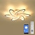 זול אורות תקרה ניתנים לעמעום-תאורת led מודרנית שחור לבן אקריליק 3 6 12 ראשים שלט אפליקציה עם שלט לפינת אוכל משרדי סלון 220-240v עיצוב פרחים ניתן לעמעום רק עם שלט