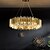 billige Ring &amp; Rund Design-60/80 cm krystal lysekrone vedhæng lys guld luksus moderne ø design rustfrit stål galvaniseret 110-120V 220-240V