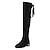 cheap Women&#039;s Boots-Women&#039;s Boots Wedge Heel Round Toe Over The Knee Boots Thigh High Boots Classic Daily Nubuck Solid Colored Black