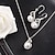 abordables Parures de Bijoux-ensemble de bijoux plaqué or fausse perle pendentif collier dangle boucle d&#039;oreille ensemble de goujons cadeaux pour les femmes