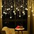 ieftine Fâșii LED-3,5 m 96 LED-uri fulg de nea de Crăciun led perdeaua ferestrei zâne șir lumini 8 moduri ip65 impermeabil vacanță petrecere de revelion nuntă val conectabil ac110v 220v ue us plug
