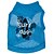رخيصةأون ملابس الكلاب-كلب T-skjorte مطبوعة بأحرف وأرقام عطلة كاجوال / يومي ملابس الكلاب أزرق أخضر كوستيوم تيريليني XS S M L