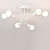 billige Indbyggede og semiindbyggede ophæng-6 hoveder 55 cm led loftslampe nordisk stil lysekrone sputnik design metal kunstnerisk stil industriel malet finish køkken soveværelse børneværelse lys 110-120v 220-240v