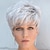 cheap Older Wigs-White Wigs for Women Synthetic Wig Loose Curl Short Bob Wig Short Silver Grey Synthetic Hair Men&#039;s Fashionable Design Cool Exquisite Silver Black Party Daily Wigs