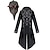 cheap Medieval-Plague Doctor Retro Vintage Punk &amp; Gothic Medieval Steampunk 17th Century Tailcoat Frock Coat Trench Coat Outerwear Men&#039;s Adults Costume Vintage Cosplay Party / Evening Daily Wear Festival Long Sleeve