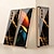 preiswerte Samsung Cover/Case/hülle-Telefon Hülle Handyhüllen Für Samsung Galaxy Rückseite Z Fold 4/3/2/1 Beschichtung Staubdicht Einseitig Linien / Wellen Marmor Gehärtetes Glas