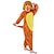 cheap Kigurumi Pajamas-Kid&#039;s Tiger Kigurumi Pajamas Onesie Pajamas Flannel Toison Orange Cosplay For Animal Sleepwear Cartoon Halloween Festival / Holiday