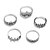 cheap Body Jewelry-nose rings hoops 18g tragus cartilage earrings hoop helix daith piercing jewelry stainless steel moon fake nose hoop septum ring clicker captive bead ring 8mm 5/16&quot; silver black