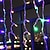 abordables Enchufe eléctrico-Elegante Recepción de Boda Fiesta Luces de Cuerda LED Icicle - 3M x 1M 120 LEDs Impermeables para Exterior con 8 Modos Garland para Patio Jardín y Decoración de Ventanas
