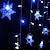 cheap LED String Lights-3.5m 96Leds Christmas Snowflake LED Window Curtain Fairy String Lights 8 Mode IP65 Waterproof Holiday New Year Party Wedding Connectable Wave AC110V 220V EU US Plug